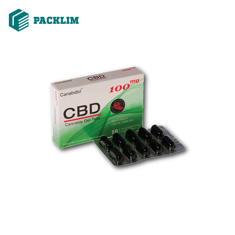 custom printed cbd pills box & packaging