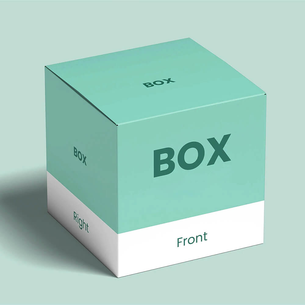 printed cube shaped boxes