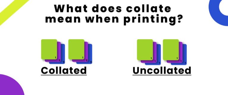 What does collate mean when printing